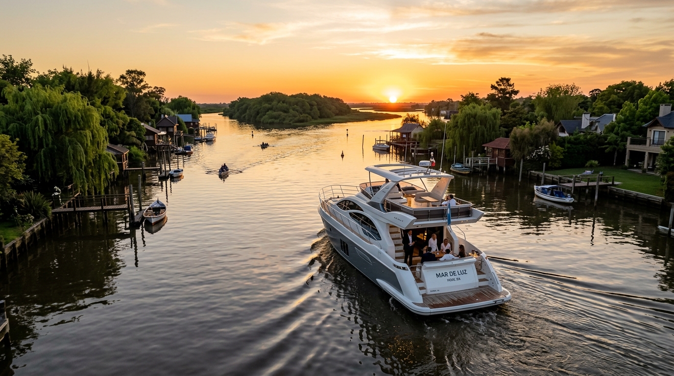 Crucero navegando en el Delta del Paraná Tigre